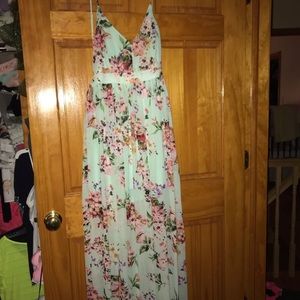 Mint green maxi dress